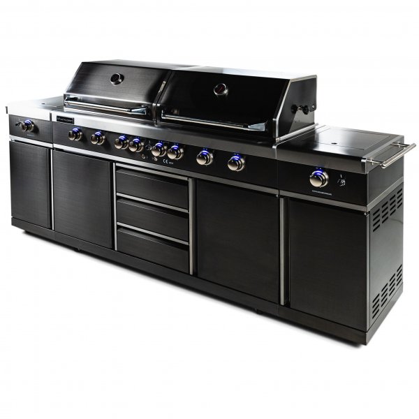 Dobbelt gasgrill med varmluftfunktion | Denver Blackline