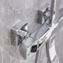 Loftsbrusest med badekararmatur | Spray ekstra hjt - Krom