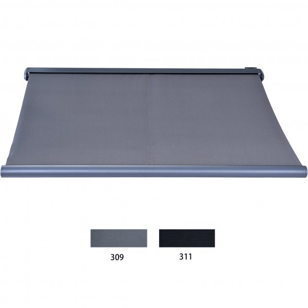 Terrassmarkise helkassette 5x3m | Motor & fjernbetjening | Metalcraft