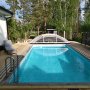 Pool tag 4x8m med sidedr | Slidbar - Aluminium